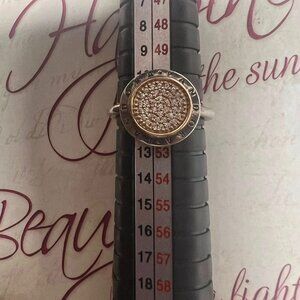 Authentic Pandora Signature Ring with 14K Gold Ring #196231CZ
